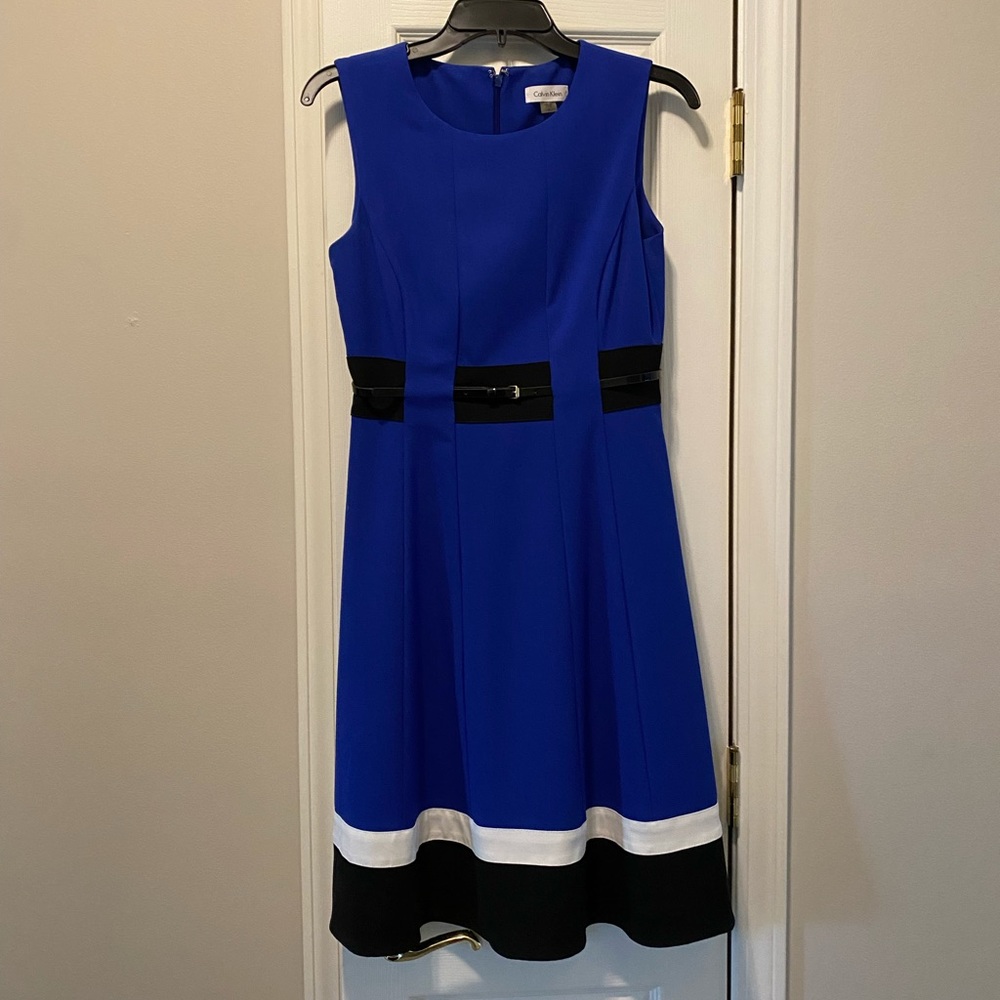 Blue Calvin Klein dress.  Size 4